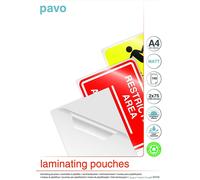 Pavo – Pochettes de plastification A4 75/80 microns Pack de 100 Mat