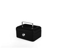 Pavo Caisse à monnaie en métal 15cm avec 2 clés et plateau amovible, Noir