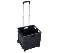 Pavo - Chariot de Transport Pliable Premium, capacité 20 kg (45 L), Caisse Pliable légère en Aluminium avec poignée télescopique et Roues durables - 8053919