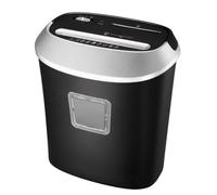 Pavo Destructeur de Documents Haut de Gamme jusqu'à 12 Feuilles, Croix avec CD et Carte de crédit, broyeur et Corbeille à Papier 25 l Noir