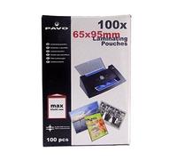 Pavo Din Haute Pochettes De Plastification - 65 X 95 Mm - 2 X 125 Microns-Pack De 100