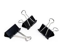 Pavo - Lot de 12 pinces/pinces multi-usages, 19 mm, noires