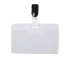 Pavo - Lot de 25 badges visiteurs « Clip » 60 x 90 mm, 8009213