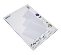 Pavo Lot De 25 Plats De Couverture Reliure A4 Pvc Transparent, 0,18 Mm