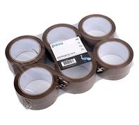 Pavo - Lot de 6 Rubans adhésifs d'emballage, 50mmx66M, Havane