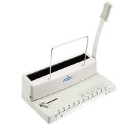 Pavo - Machine à relier à anneaux métalliques, 34 trous, format A4, gris clair