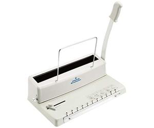 Pavo - Machine à relier à anneaux métalliques, 34 trous, format A4, gris clair