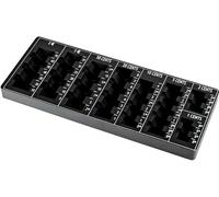 pavo plateau de comptage 12" avec 8 rainures pour pièces de monnaie noir