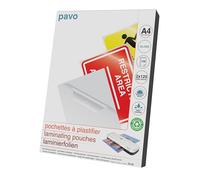 Pavo 8005710 Pack de 100 Pochettes de Plastification A4 2 x 125 mc
