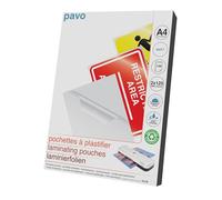 Pavo - Pochettes de plastification A4 2x125 microns, Pack de 100 , Mat