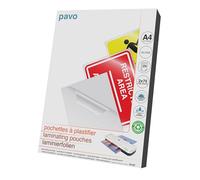 Pavo - Pochettes de plastification A4 75/80 microns, Pack de 25 , Brillant