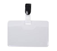 PAVO Premium 60 x 90 mm Clip Visitor Name Badge (Pack of 25)