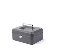 Pavo premium caisse à monnaie avec serrure à cylindre avec 2 clés/20 x 16 x 9 cm (gris foncé)