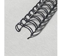 Pavo - Spirales de reliure métallique premium A4, 7,9 mm, 34 boucles, pas 3:1, capacité 36-50 feuilles, noir, lot de 100-8001897