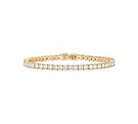 PAVOI 14K plaqué Or Zircon Classique Tennis Bracelet | Or Blanc Bracelets pour Femmes | 7,5 Pouces