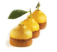 Pavoni Moule Silicone Décoration Tarte Citron Cédric Grolet Jaune 20 Empreintes Résistant à la Rouille 65 ml 300 x 400 mm 37 mm H Rond