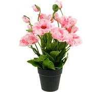 Pavot oriental rose, fleurs artificielles en pot, fleurs décoratives faciles à entretenir, fleur en soie