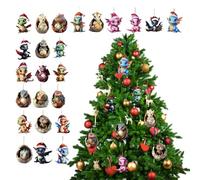Pavsicgn Calendrier De Décompte Dinosaure - 2D Dinosaure Décoration De La Maison,2025 Figurines Dragon Amusantes Décorations Noël,Pour Arbre Fenêtre Bureau Voiture Étagère Couronnes Adolescents