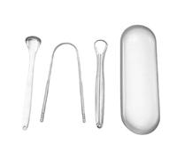 Pavsicgn Gratte-langue en métal - Pour réduire la mauvaise - Portable - Gratte-langue en acier inoxydable,pour Garçon Fille Adolescent Fils Fille Famille Amis Maison Voyage Scolaire