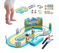 Pavsicgn Jeu de Course à Détection de Mouvement,Jeu Interactif Familial pour 2 Joueurs - de Société Circuit de Course - pour Filles Garçons Parents Anniversaire Noël