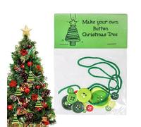 Pavsicgn Kit D'Ornement De Noël en Boutons | Souvenir Mignon - Kit De Loisir Créatif Ornements Boutons Sapin De Noël - pour Porte Mur Manteau Salon Chambre À Coucher Fête Adolescents Adultes