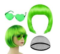 Pavsicgn Perruque Bob pour Femmes - Coiffe Néon Jeu de Rôle | Perruque Déguisement Carnaval - pour Artistes de Scène Créateurs de Contenu Événements à Thème Conventions Costume Fêtes Masquées