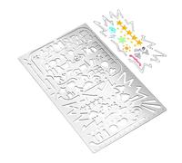 Pavsicgn Pochoir Modèle Planificateur | Matériel d'Artisanat Creux,Modèles Scrapbook Portatifs,Pour Adolescents Adultes Artistes Étudiants Enseignants Projets de Design et Création