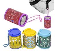 Pavsicgn Porte-Clés Porte-Monnaie - Porte-Clés Mini Bocal À Monnaie | Avec Verrou De Sécurité Stockage Pièces - Pour Une Habitude D'Épargne Femmes Hommes Ados Voyage Tote Bag Sac À Dos