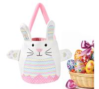 Pavsicgn Sacs de Pâques avec poignées, Panier de Lapin de Pâques,Tote de Lapin réutilisable avec poignées - Spring Rabbit Egg Hunts Basket Party Supplies pour Pâques Boys Girls Party