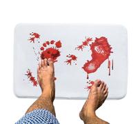 Pavsicgn Tapis de Douche de Sang d'halloween, Tapis de Salle de Bain de Sang d'halloween | Tapis durables avec Coussinets de Sang effrayants avec Empreintes Rouges | Tapis de Douche passionnants,