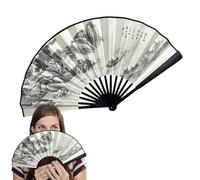 Pavsicgn Ventilateurs pliants à main, ventilateurs de soie tenus à la main | Fans de soie de style vintage chinois pour femmes,Accessoires pliables rétro décor de style chinois pour fête, performance,