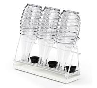 PAVSTINE Porte Bouteille pour Sodastream en Acier Inoxydable 304, Porte Bouteilles Pliable pour I'égouttage, Egouttoir à Bouteilles Résistant au Lave-vaisselle, avec Plateau Amovible