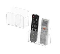 PAVSTINE Porte Télécommande Mural Sans Perçage, 2 Pièces, Transparent