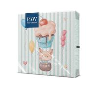PAW - 20 Serviettes en Papier Colore (33x33 cm) | Flying Fox - le Motif qui Rendra votre Fete Unique | Decoration de Fete et Anniversaire | 3 Plis, Sans Danger pour les Aliments