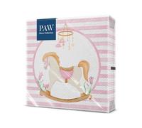 PAW - 20 Serviettes en Papier Colore (33x33 cm) | Rêve Rose - le Motif qui Rendra votre Fete Unique | Decoration de Fete et Anniversaire | 3 Plis, Sans Danger pour les Aliments