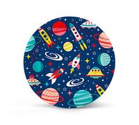 PAW - Assiette Jetable en Carton (23 cm) I Lot de 8 Assiettes Jetables I Idéale pour Barbecue, Anniversaire ou Fête I Assiette Jetable Anniversaire - Space