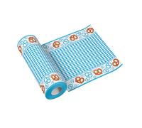 Paw Chemin de Table Effet Tissu 40 cm x 24 m - Bretzel Bavarois | Décoration pour Oktoberfest et fêtes bavaroises, en papier Airlaid, absorbant, prédécoupé tous les 120 cm