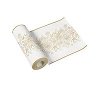 Paw - Chemin de Table - Airlaid (40 x 2400 cm) I Perforé Tous Les 120 cm I Decoration Table Anniversaire I Chemin de Table Jetable Idéale pour Bapteme, Mariage, Anniversaire - Royal Lace (Silver)