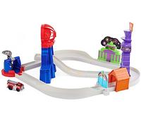 PAW Patrol PAT PATROUILLE LE FILM - TOTAL CITY RESCUE PLAYSET TRUE METAL - Univers Adventure City Réplique Officielle - Véhicule exclusif Die-Cast De Marcus Inclus - 6061056 - Jouet Enfant 3 ans et +