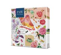 PAW Decor Collection Serviette Papier 3 Plis | 33x33 cm - 20 pcs | Serviette de Table Papier Idéal pour les Journées Portes Ouvertes, les Garden Parties (Floral Poetry) SDL136800