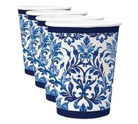 PAW Gobelets Carton 250 ml, 8 pièces - Tissage Indigo (Lot de 4)