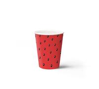 PAW - Gobelets en Papier Jetables (250 ml) I 8 Pièces I Idéal pour Mariage, Fête d'enfants, Anniversaire, Célébrations I Impression sur Gobelets en Papier à Base d'eau I Pastèque