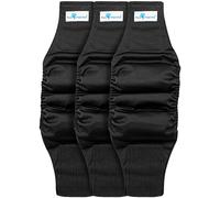 Paw Inspired Bandeaux lavables pour chiens mâles de 3 carats - Couches lavables pour chien mâle, couches réutilisables pour marquage (taille XS (3 carats), noir (doublure noire)