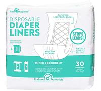 Paw Inspired Lot de 30 Couches pour Chien | Doublures pour Chien | Inserts adaptés à la Plupart des couvertures, Couches pour Chiens Femelles et Bandes ventrales pour Chiens mâles | Super absorbants,