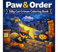 Paw & Order: Silly Cat Crimes Coloring Book: A Cozy, Cute, and Hilarious Adult Coloring Book Featuring Mischievous Cats, Funny Crime Scenes, and Relaxing Bold & Easy Pages