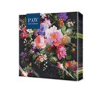 PAW - Serviette Papier 3 Plis (33 x 33 cm) I Lot de 20 I Serviette de Table Papier Idéal pour les Anniversaires, les Fêtes Patronales, les Garden Parties, les Événements Familiaux (Roses on Velvet)