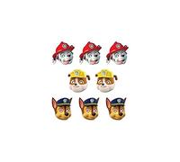 Paw Patrol 0556, Lot de 8 masques Pat' Patrouille, fêtes et anniversaires