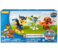 Paw Patrol - 6024061 - Pack 3 Figurines - Sac A Dos Transformable 2 - Pat' Patrouille - Chase, Rocky et Z