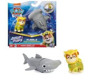 Paw Patrol, Aqua Pups Ensemble de Figurines d'action Rubble and Hammerhead Jouets pour Enfants à partir de 3 Ans