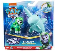 Paw Patrol Aqua Pups Rocky And Sawfish Action Figures Set